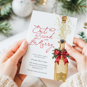 Essen Sie Drink und seien Sie Merry Holiday Party  Einladung