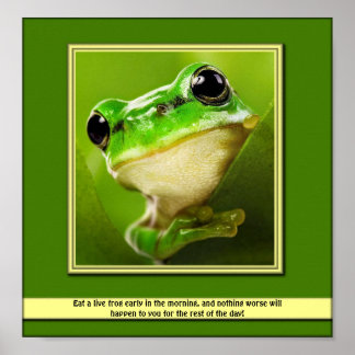 Essen Sie ein Live Frosch Poster