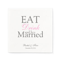 Essen Sie einen Verheirateten Cocktail Napkin