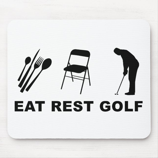 Essen Sie, Erholung, Golf Mousepad (Vorne)