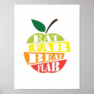 Essen Sie fantastisch, besiegen Sie den Speck Zita Poster