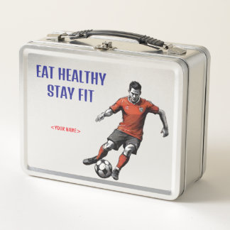 Essen Sie gesund Bleibe Fit Metall Brotdose