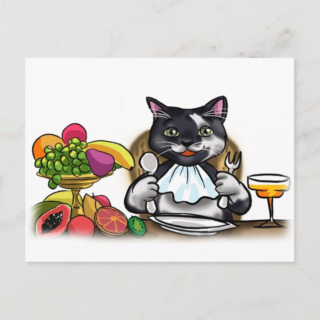 Essen Sie gesunde Mahlzeiten Postkarte (Vorderseite)