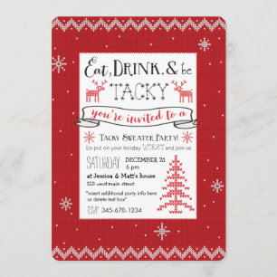 Essen Sie, Getränk u. seien Sie klebriges Einladung