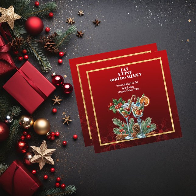 ESSEN SIE GETRÄNK UND seien Sie NUR CHRISTMAS Einladung (Von Creator hochgeladen)