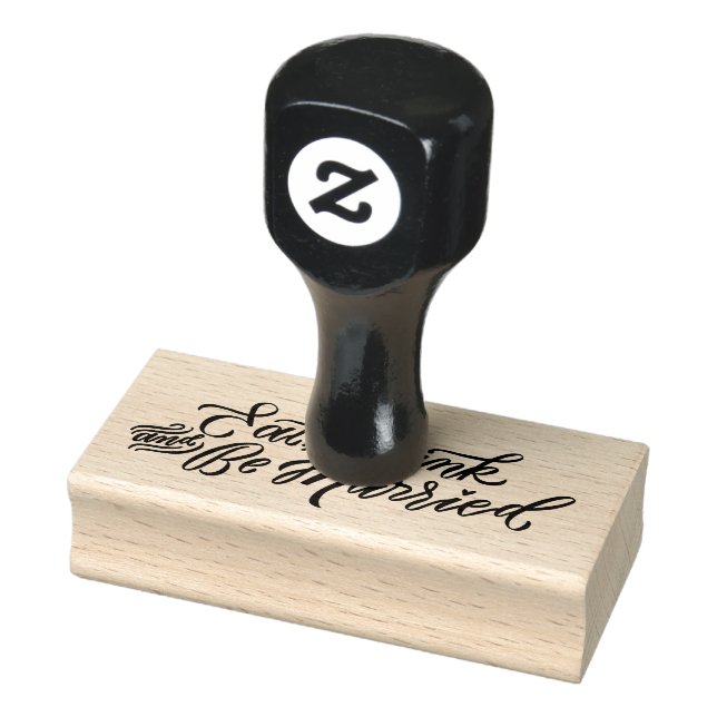 ESSEN SIE GETRÄNKE UND VERHEIRATETE Briefmarke Per Gummistempel (Stempel)