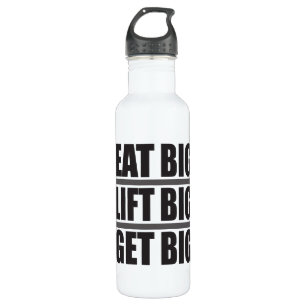 Essen Sie groß, Lift groß, werden Sie groß - Bodyb Edelstahlflasche
