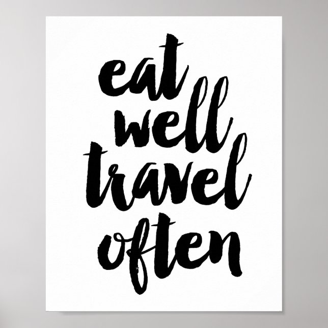 Essen Sie gut reisen oft Poster (Vorne)