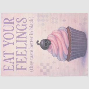 Essen Sie Ihre Gefühle Gothic Cupcake Decoupage Go Seidenpapier