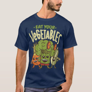 Essen Sie Ihre Gemüse Vegan Gewürzkartoffel Vegeta T-Shirt