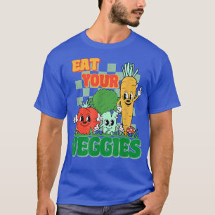 Essen Sie Ihre Veggies Bauer Markt Welt Vegetarier T-Shirt