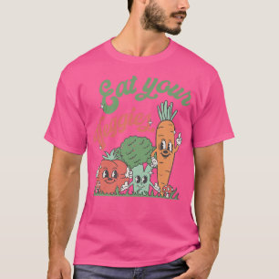 Essen Sie Ihre Veggies Bauern Markt Vegan Vegetari T-Shirt