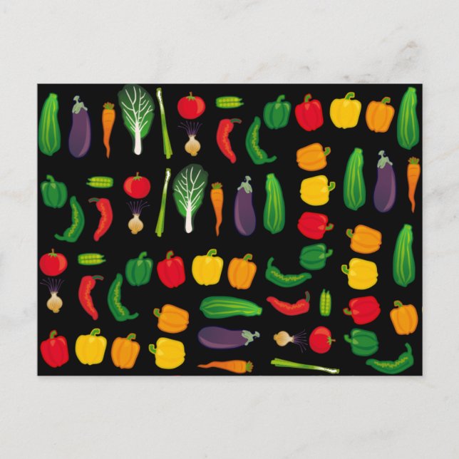 Essen Sie Ihre Veggies Multi-Gemüse-Postkarte Postkarte (Vorderseite)