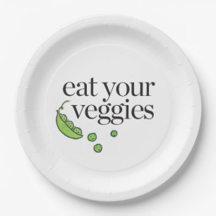 Essen Sie Ihre Veggies Pappteller