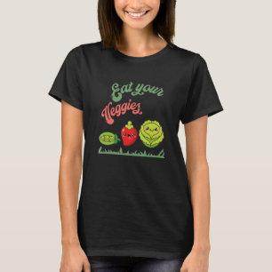 Essen Sie Ihre Veggies Veganes Leben Niedliche Pfl T-Shirt