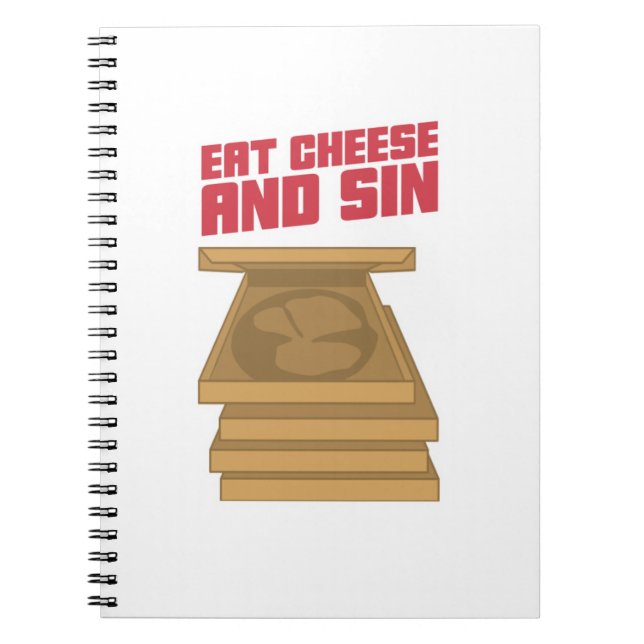 Essen Sie Käse und Sin Notizblock (Vorderseite)