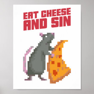 Essen Sie Käse und Sin Poster