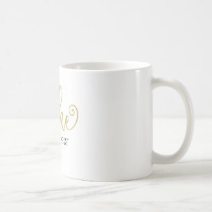 ESSEN SIE KUCHEN FÜR FRÜHSTÜCKS-GOLDrosa-SCHWAR Kaffeetasse