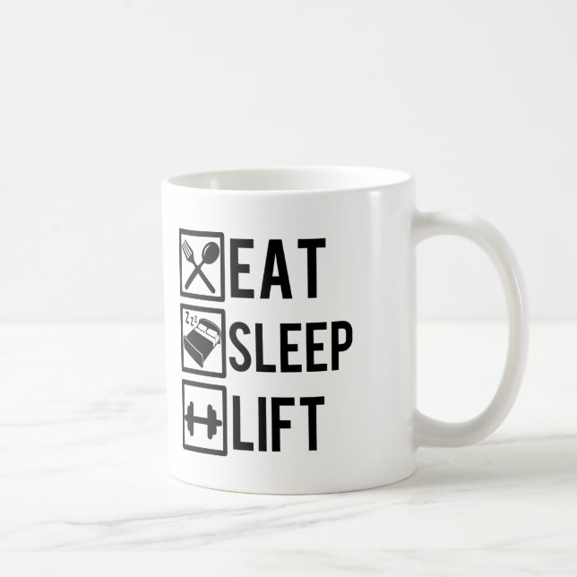 Essen Sie lustige Turnhallen-Tasse des Kaffeetasse (Rechts)