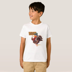 Essen Sie lustigen Erntedank der Pizza-Türkei T-Shirt