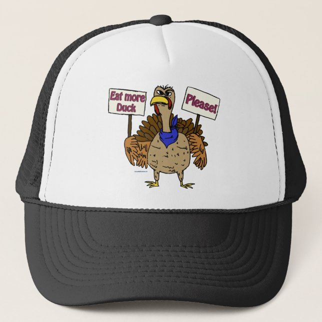 Essen Sie mehr Ente - sprechen Sie mit der Türkei Truckerkappe (Vorderseite)