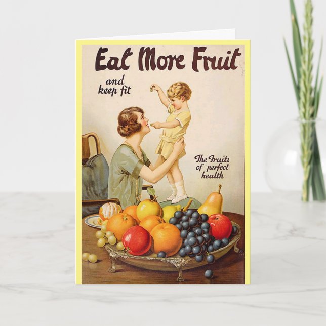 ESSEN SIE MEHR Grußkarte FÜR OBST Karte (Vorderseite)