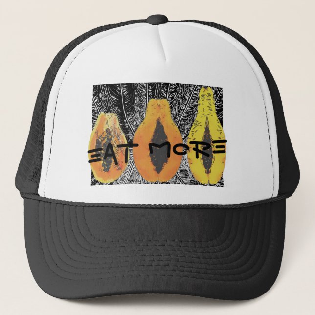 ESSEN SIE MEHR MIT KALO BLK/WHT TRUCKER HAT TRUCKERKAPPE (Vorderseite)