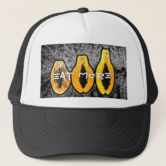 ESSEN SIE MEHR MIT KALO BLK/WHT TRUCKER HAT TRUCKERKAPPE (Vorderseite)