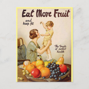 ESSEN SIE MEHR OBST Postkarte