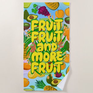 Essen Sie mehr Obst Yoga für motivierend gesunde Strandtuch