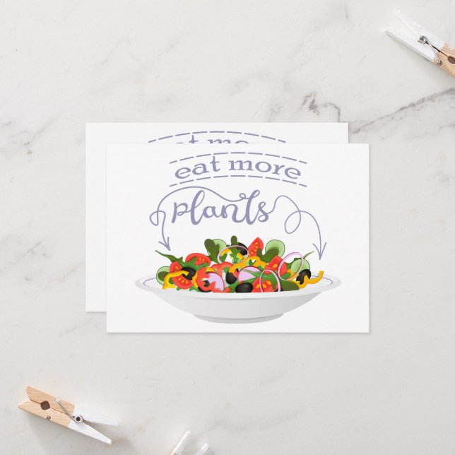 Essen Sie mehr Pflanze Frischsalat Motivation Buch (Vorderseite/Rückseite Beispiel)