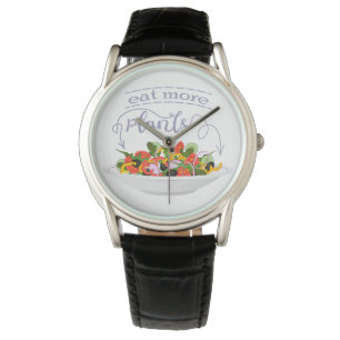 Essen Sie mehr Pflanze Frischsalat Motivation Buch Armbanduhr