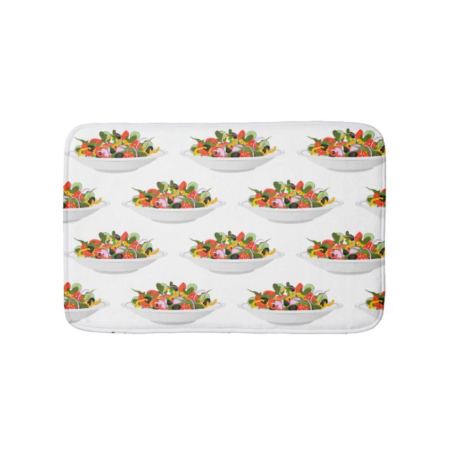 Essen Sie mehr Pflanze Frischsalat Motivation Buch Badematte (Vorderseite)