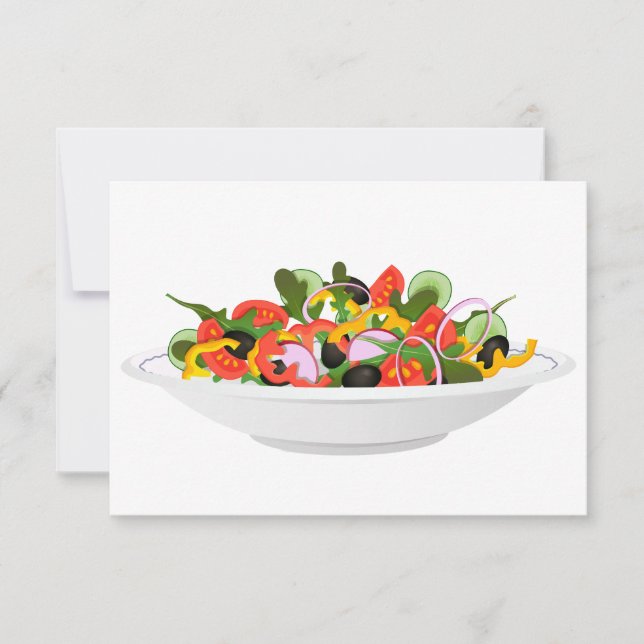 Essen Sie mehr Pflanze Frischsalat Motivation Buch Dankeskarte (Vorderseite)