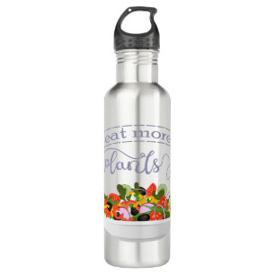 Essen Sie mehr Pflanze Frischsalat Motivation Buch Edelstahlflasche