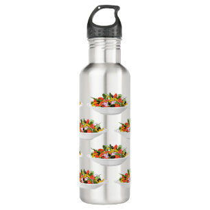 Essen Sie mehr Pflanze Frischsalat Motivation Buch Edelstahlflasche