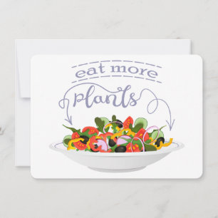 Essen Sie mehr Pflanze Frischsalat Motivation Buch Einladung