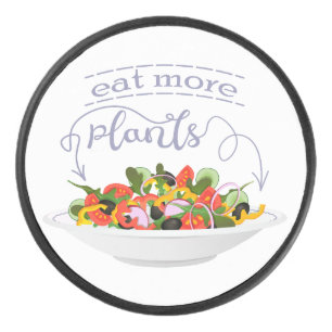 Essen Sie mehr Pflanze Frischsalat Motivation Buch Eishockey Puck