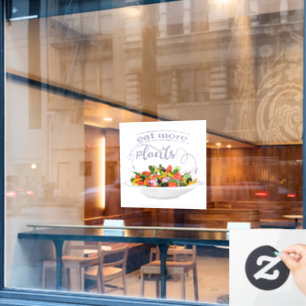 Essen Sie mehr Pflanze Frischsalat Motivation Buch Fensteraufkleber