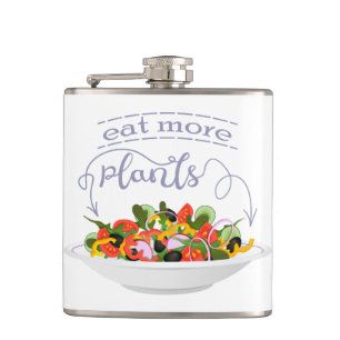 Essen Sie mehr Pflanze Frischsalat Motivation Buch Flachmann