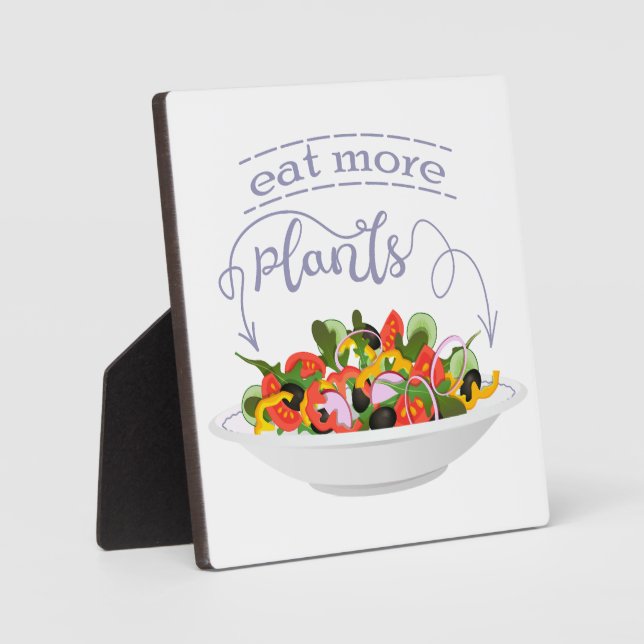 Essen Sie mehr Pflanze Frischsalat Motivation Buch Fotoplatte (Vorderseite)
