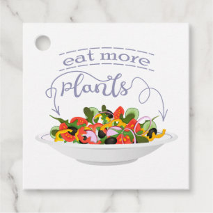 Essen Sie mehr Pflanze Frischsalat Motivation Buch Geschenkanhänger