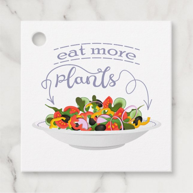 Essen Sie mehr Pflanze Frischsalat Motivation Buch Geschenkanhänger (Vorderseite)