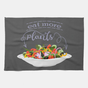 Essen Sie mehr Pflanze Frischsalat Motivation Buch Geschirrtuch
