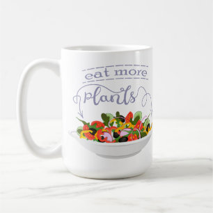 Essen Sie mehr Pflanze Frischsalat Motivation Buch Kaffeetasse