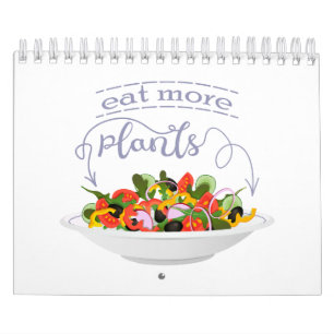 Essen Sie mehr Pflanze Frischsalat Motivation Buch Kalender
