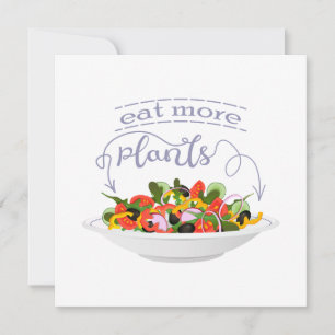 Essen Sie mehr Pflanze Frischsalat Motivation Buch Karte