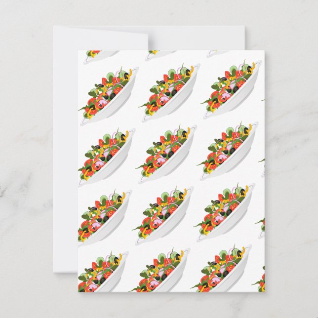 Essen Sie mehr Pflanze Frischsalat Motivation Buch Karte (Vorderseite)
