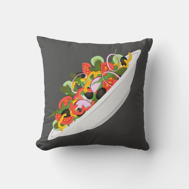 Essen Sie mehr Pflanze Frischsalat Motivation Buch Kissen (Vorderseite)