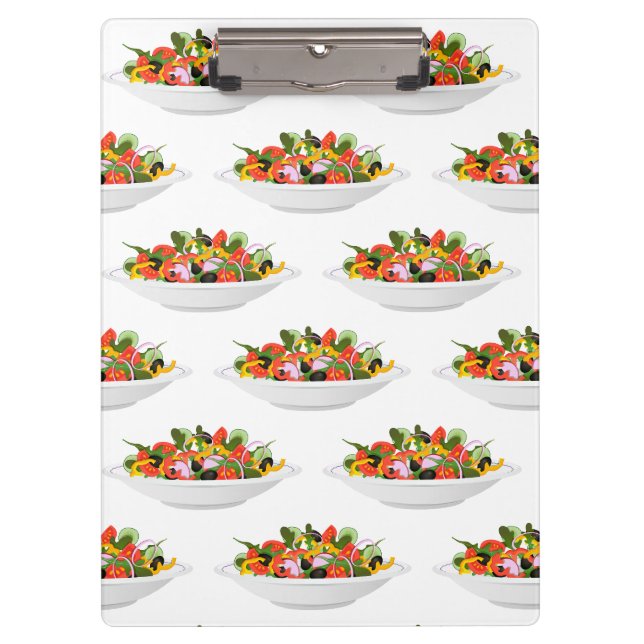 Essen Sie mehr Pflanze Frischsalat Motivation Buch Klemmbrett (Vorderseite)
